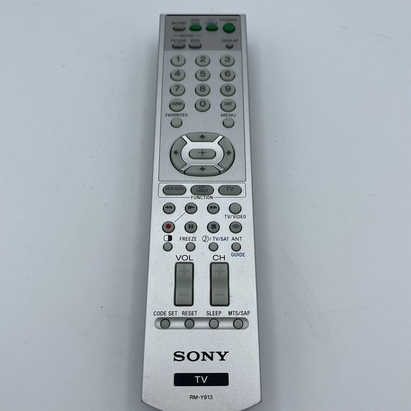 Sony RM-Y913 TV Remote Control OEM Model W/ Battery Cover Tested Very Good Cond - Picture 1 of 4